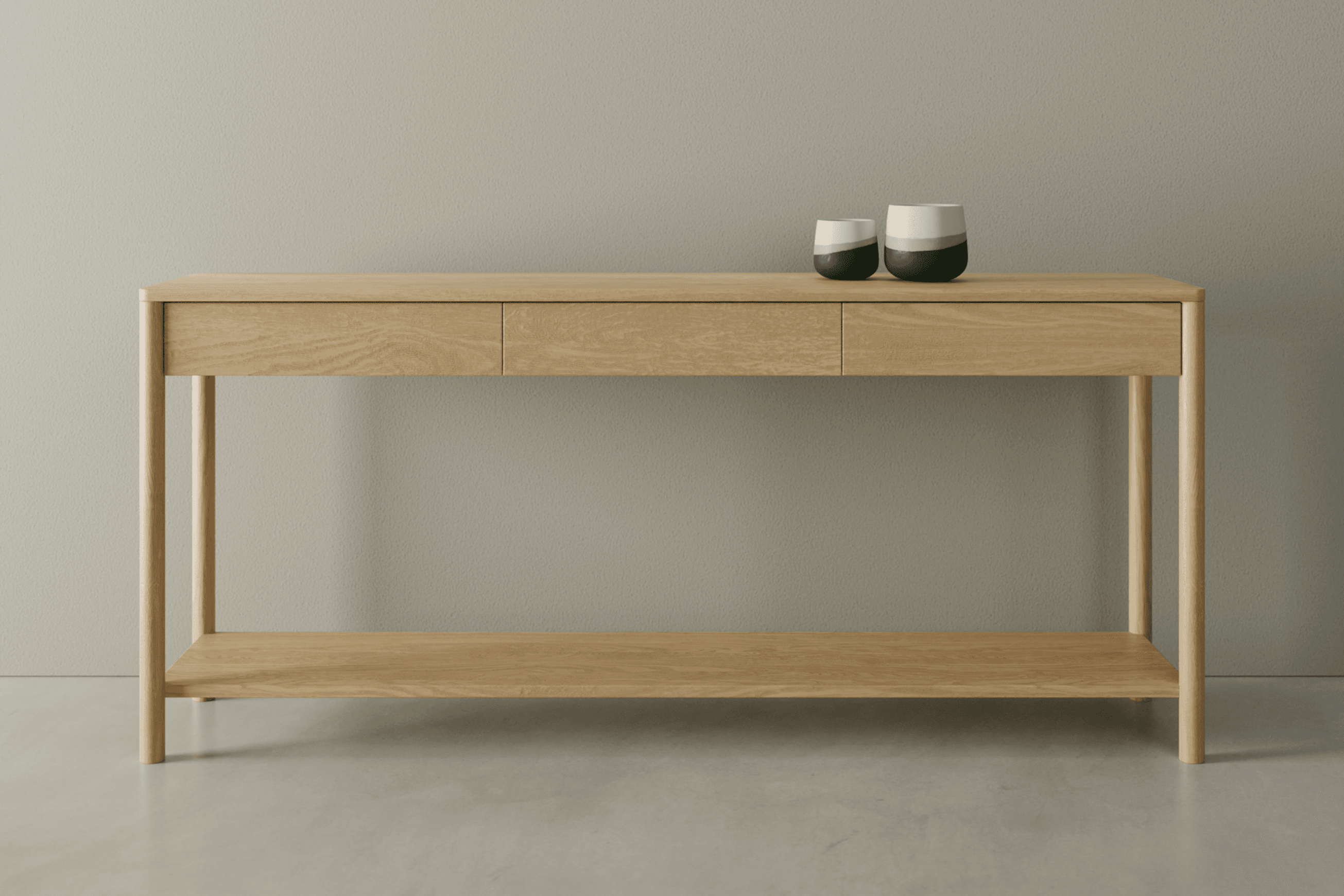 Nordica Console Table - Natural Oak 172cm