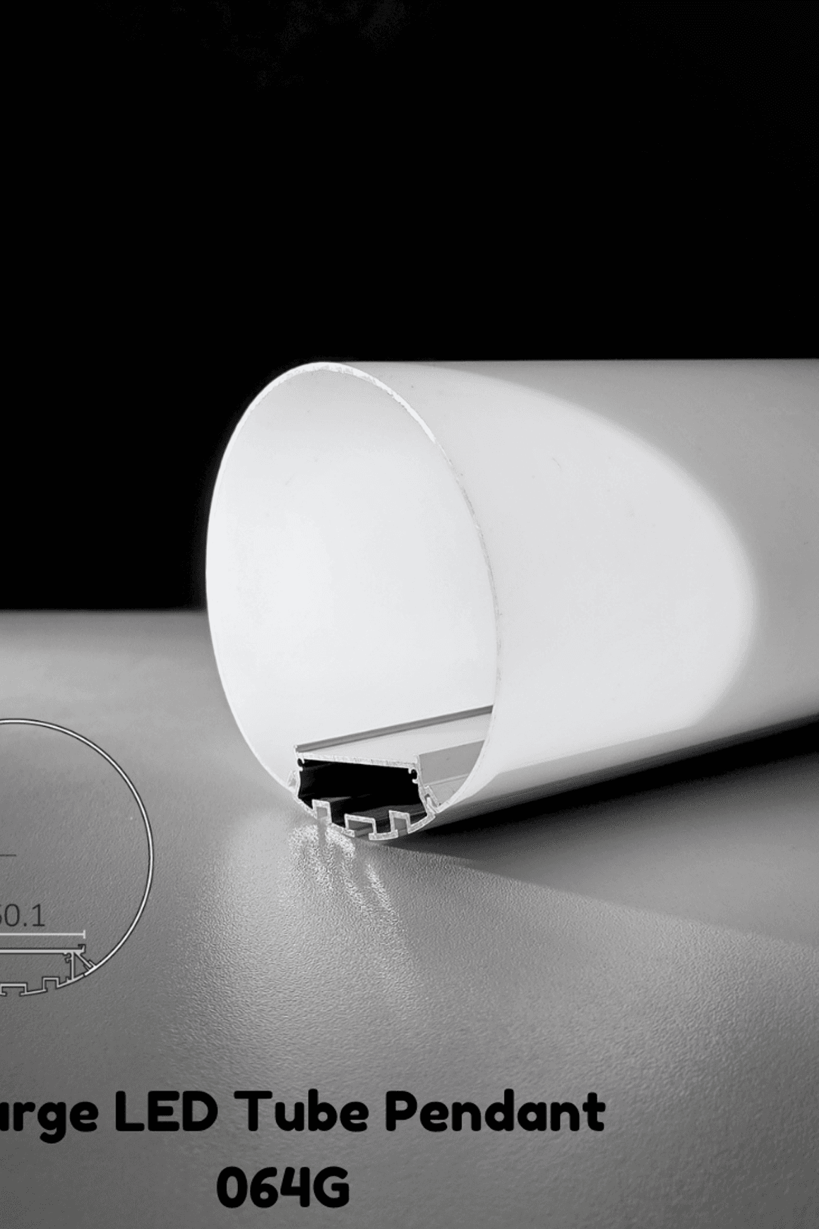 Small Large Tubular Extrusion LED Tube Pendant Light