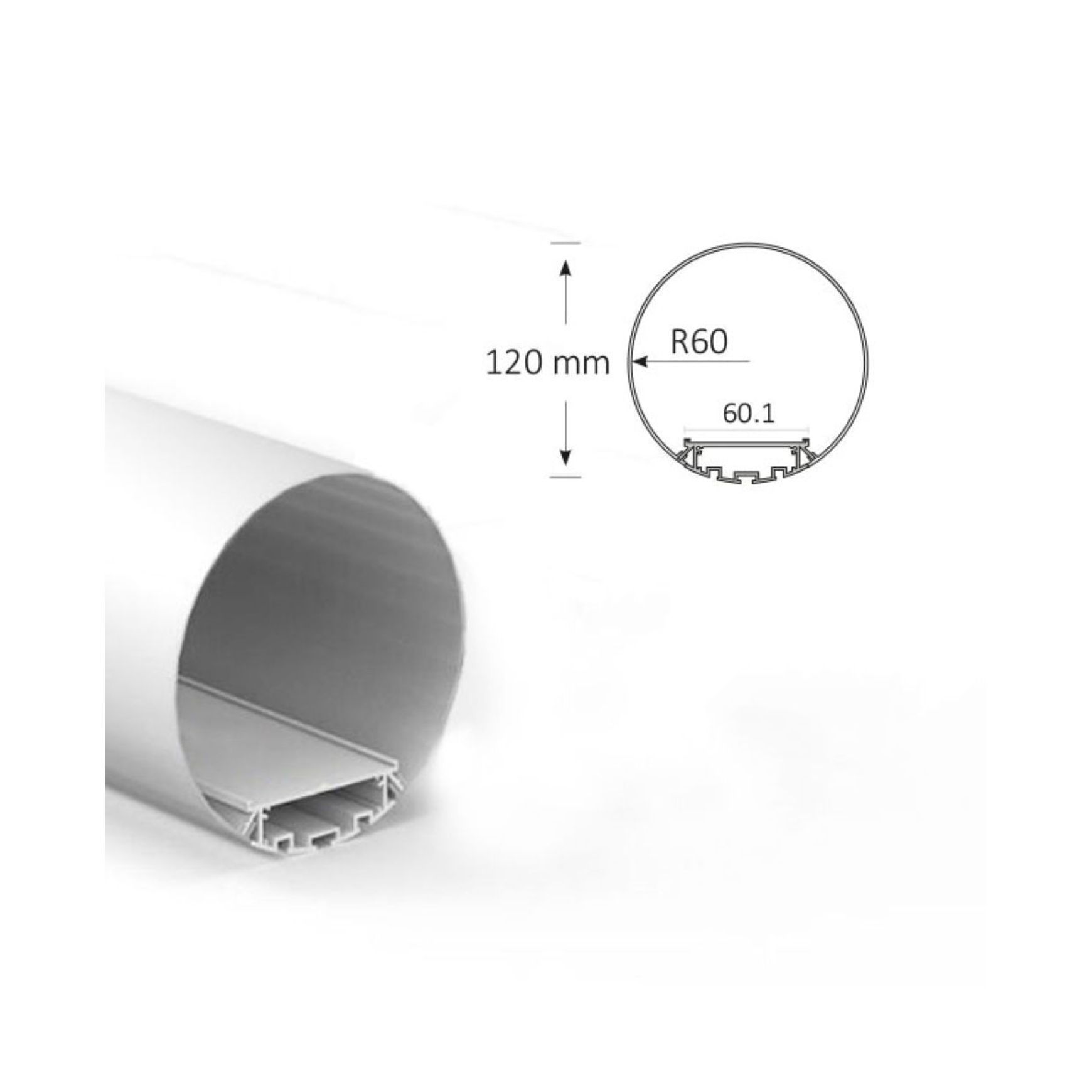 Small Large Tubular Extrusion LED Tube Pendant Light