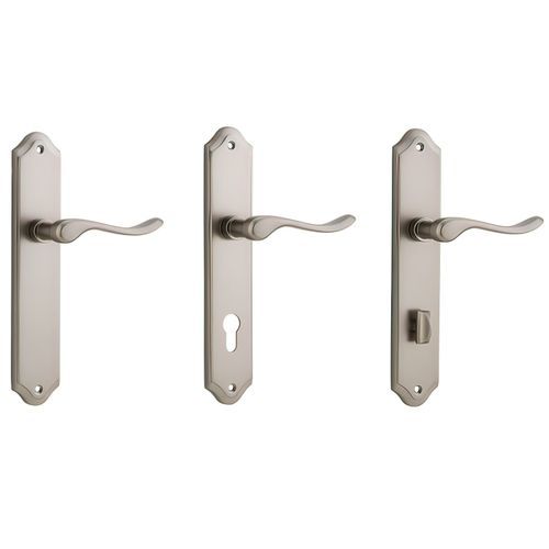 Iver Stirling Lever on Shouldered Backplate Satin Nickel