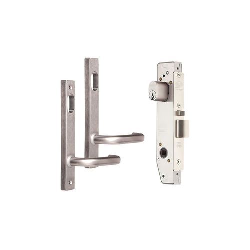 Lockwood Narrow Mortice Lock Kit Double Cyl/Handles SC