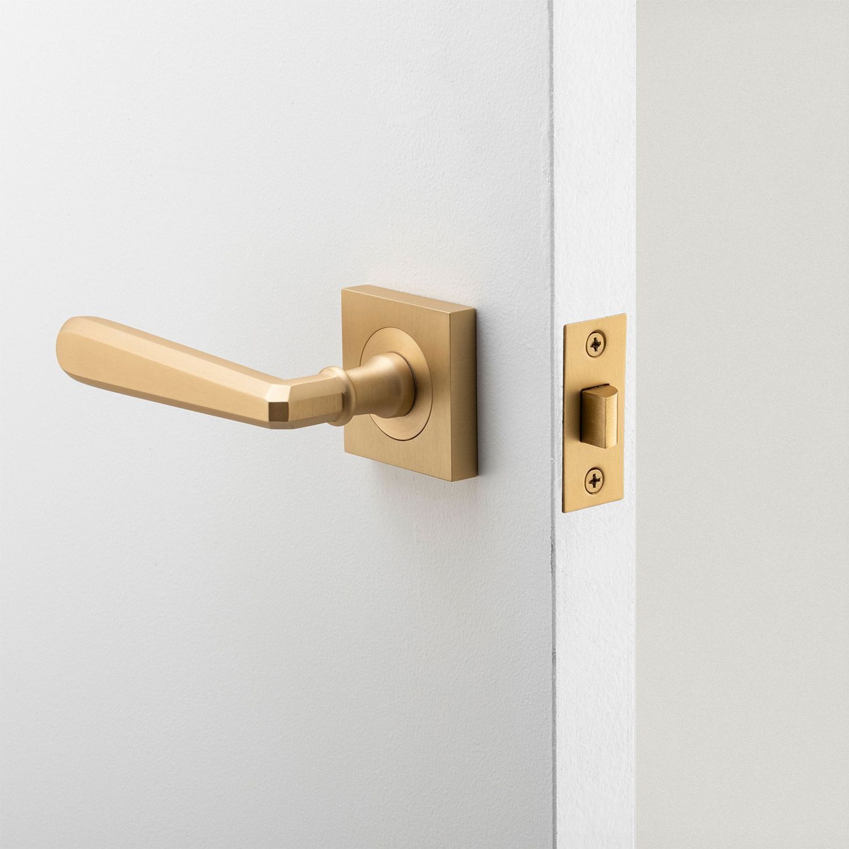 Iver Copenhagen Door Lever Handle on Square Rose