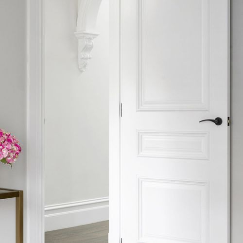 Iver Oxford Door Lever Handle on Round Rose