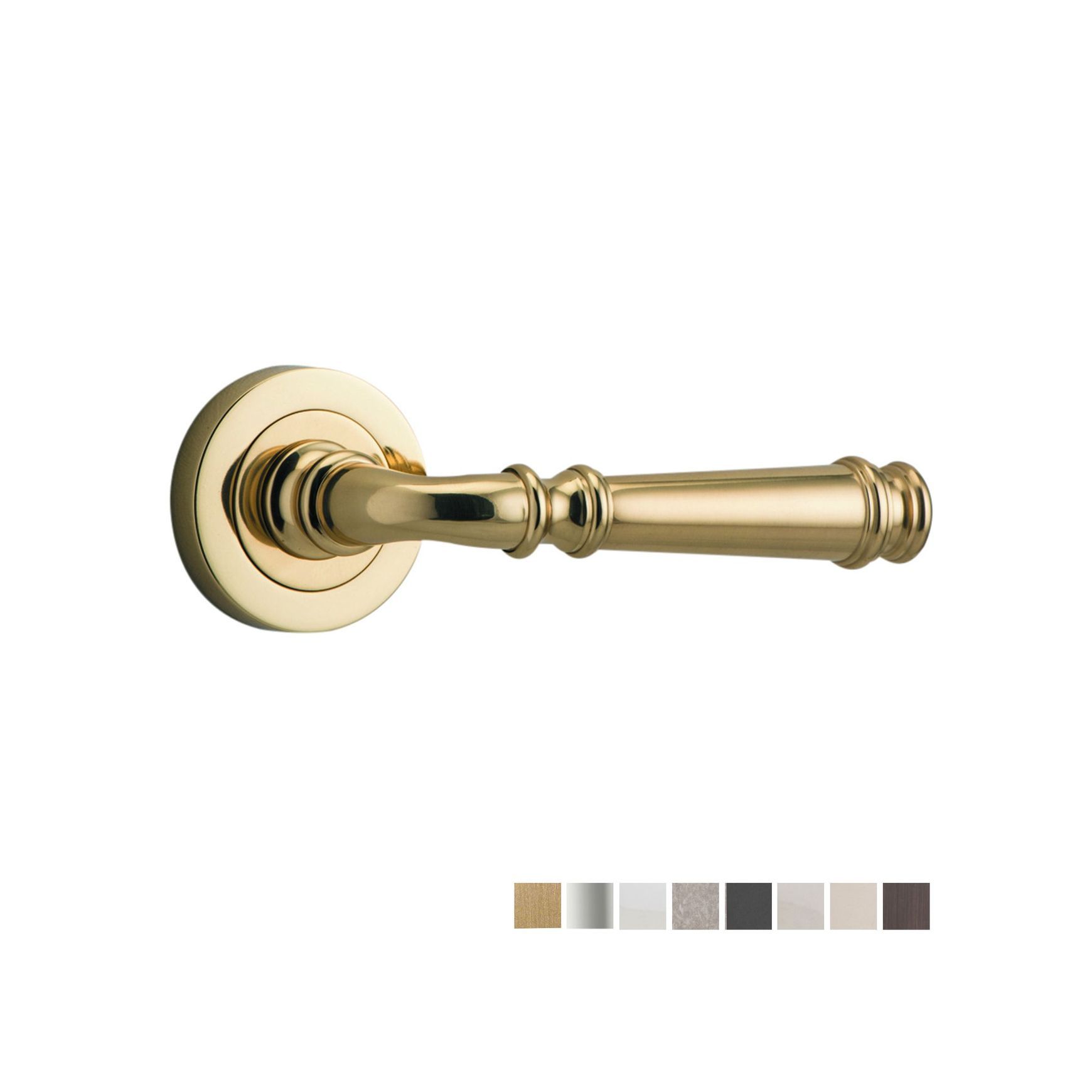 Iver Verona Door Lever Handle on Round Rose