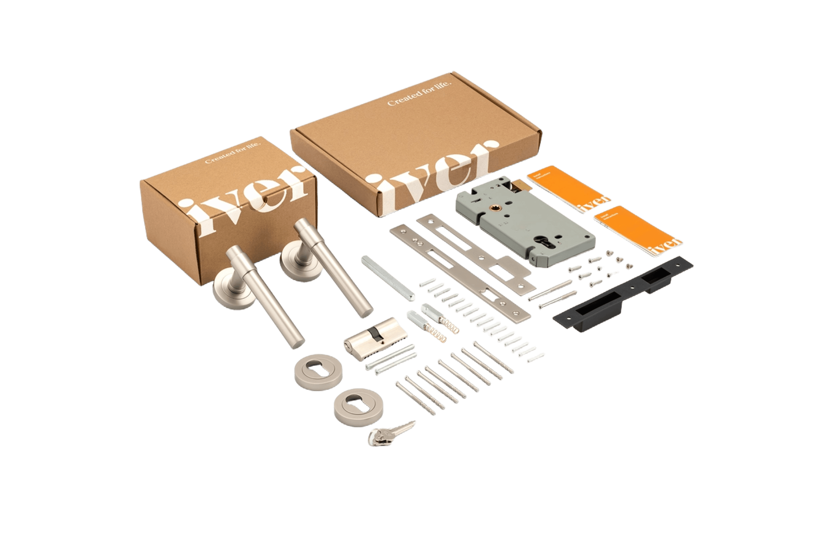Lever on Rose with Separate High Security Lock Kit