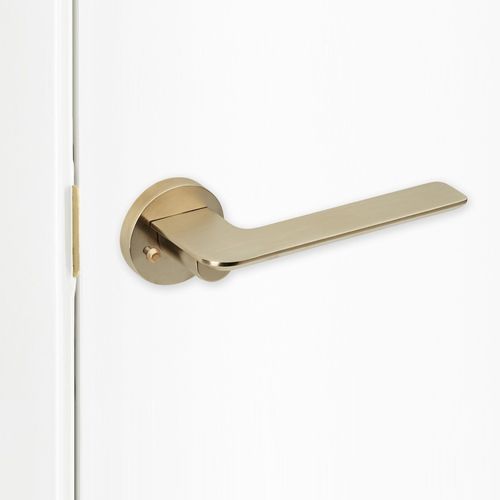 Brushed Brass Door Handle PRIVACY I Mucheln EDGE Series