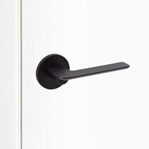 Black Door Handle DUMMY (63mm rose) I Mucheln EDGE Series