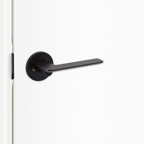 MATTE BLACK Door Handle PRIVACY (63mm rose) I Mucheln EDGE Series