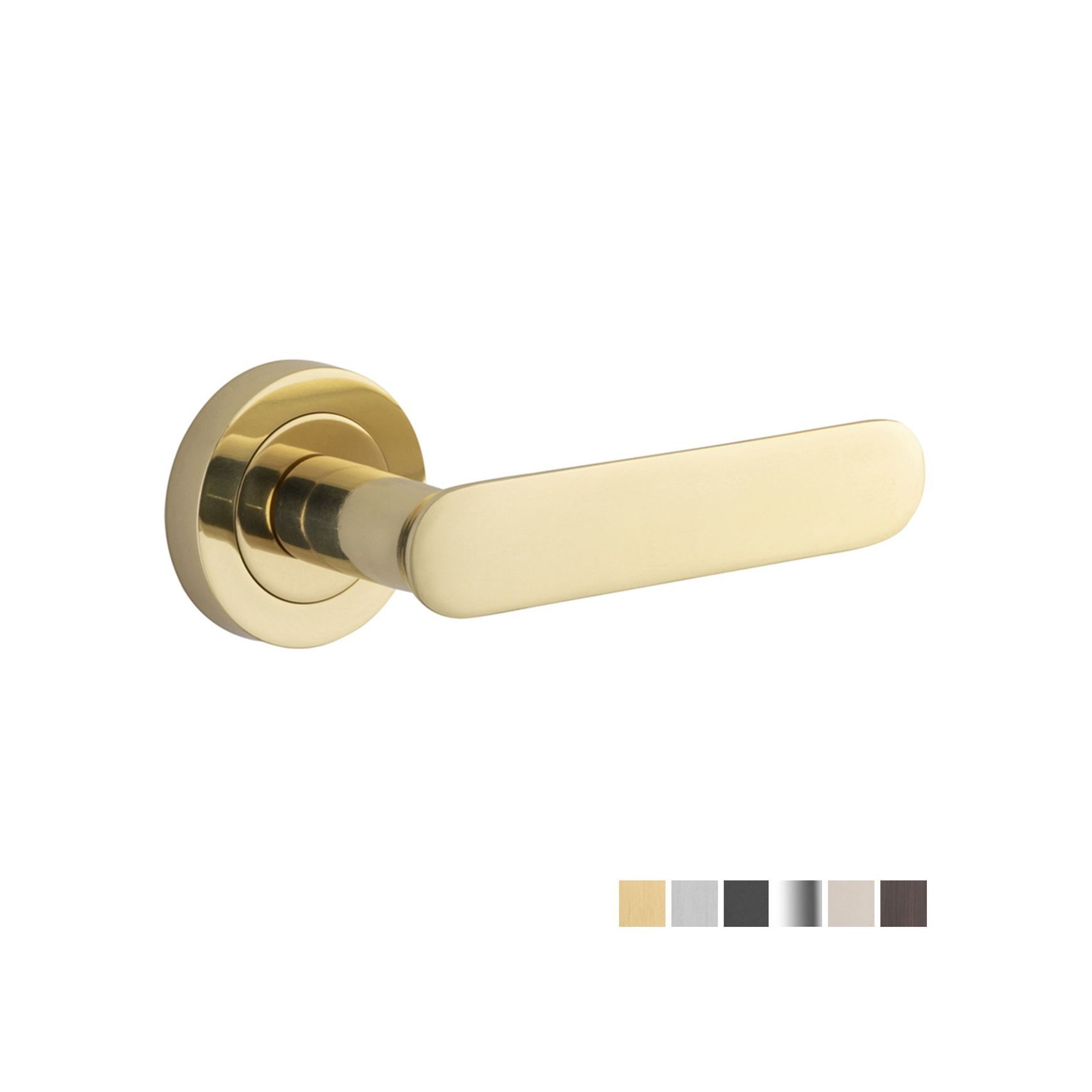 Iver Bronte Door Lever on Round Rose Passage