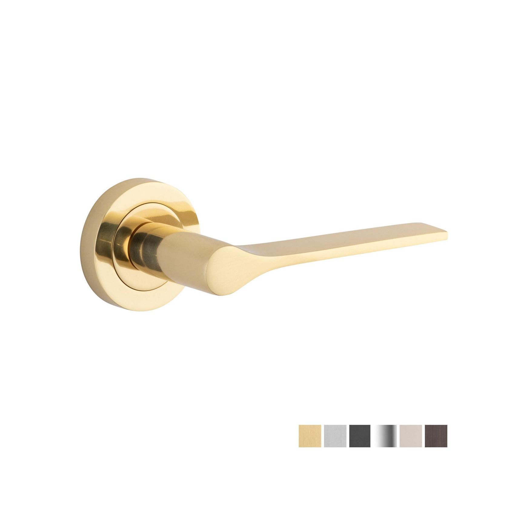 Iver Como Door Lever Handle on Round Rose Passage