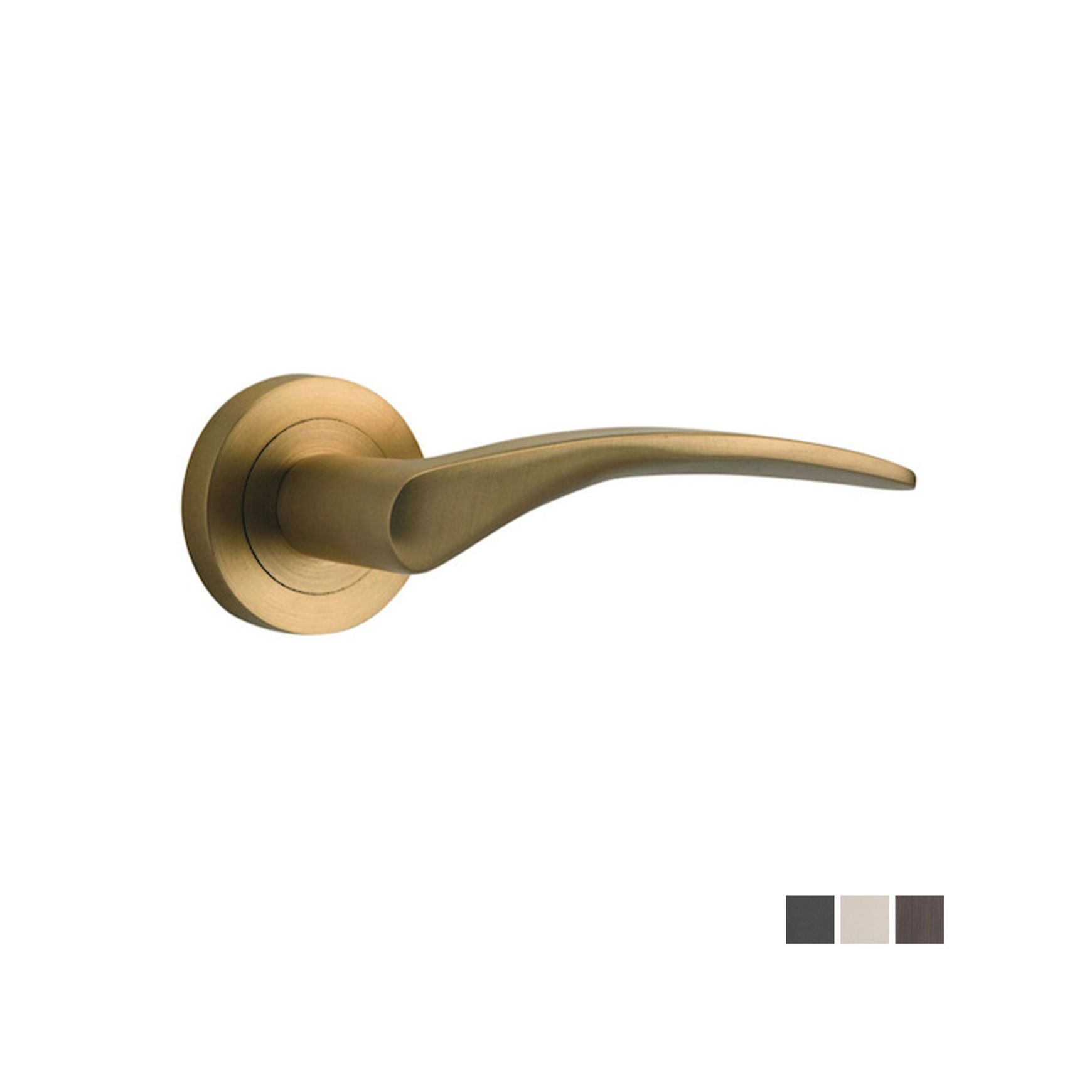 Iver Oxford Door Lever Handle on Round Rose