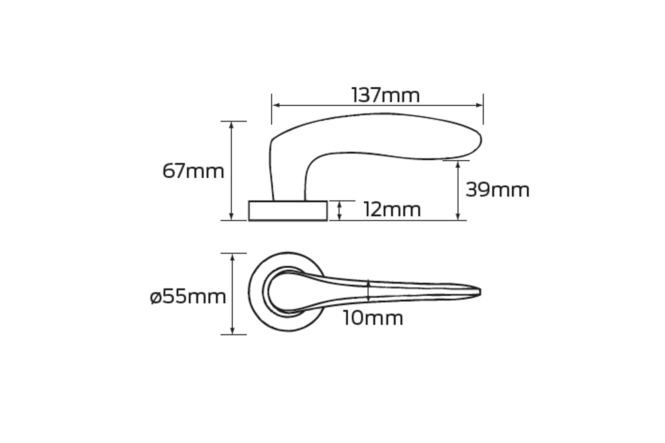 Legge 6000 Series Rubens (56) Door Lever