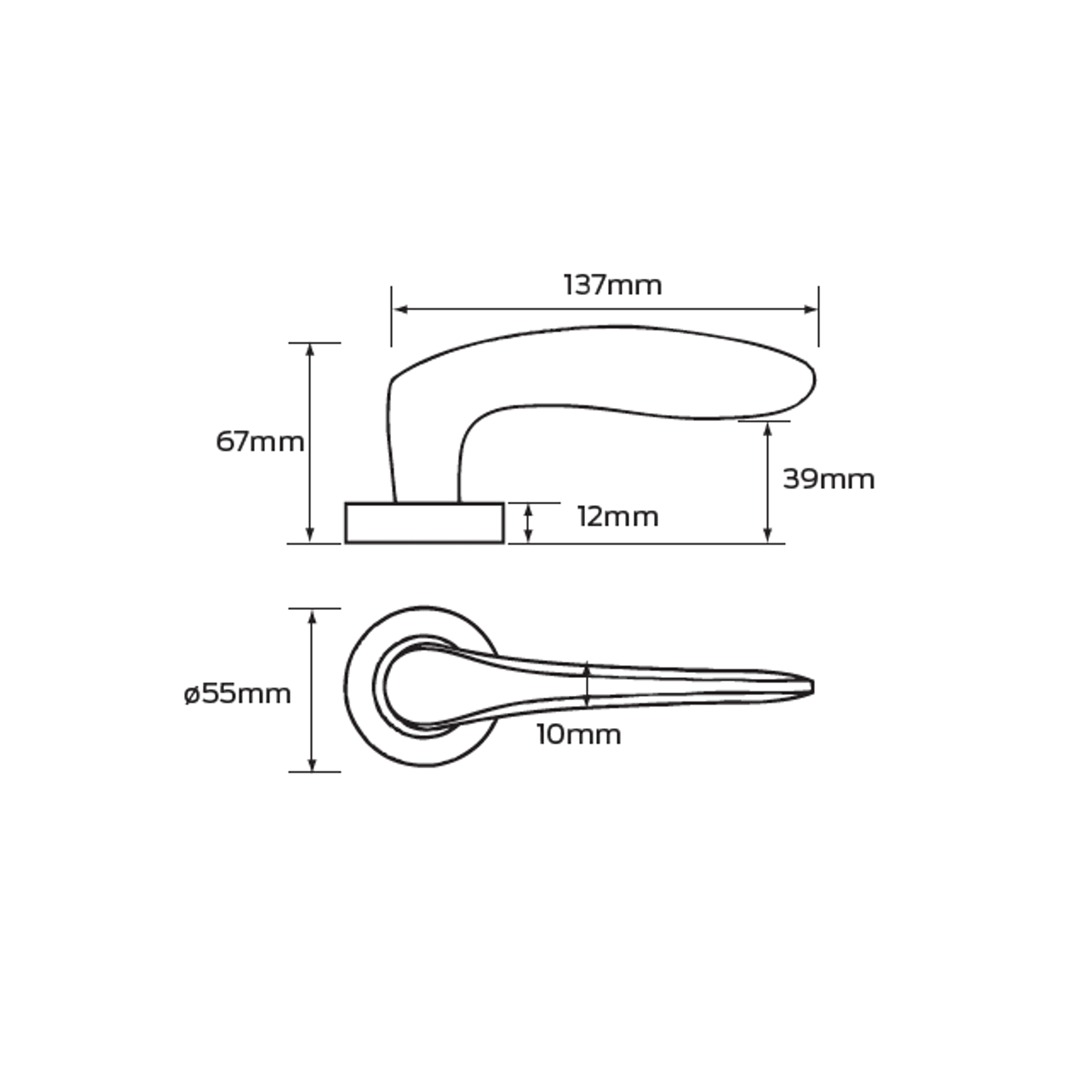 Legge 8000 Series Rubens (56) Door Furniture