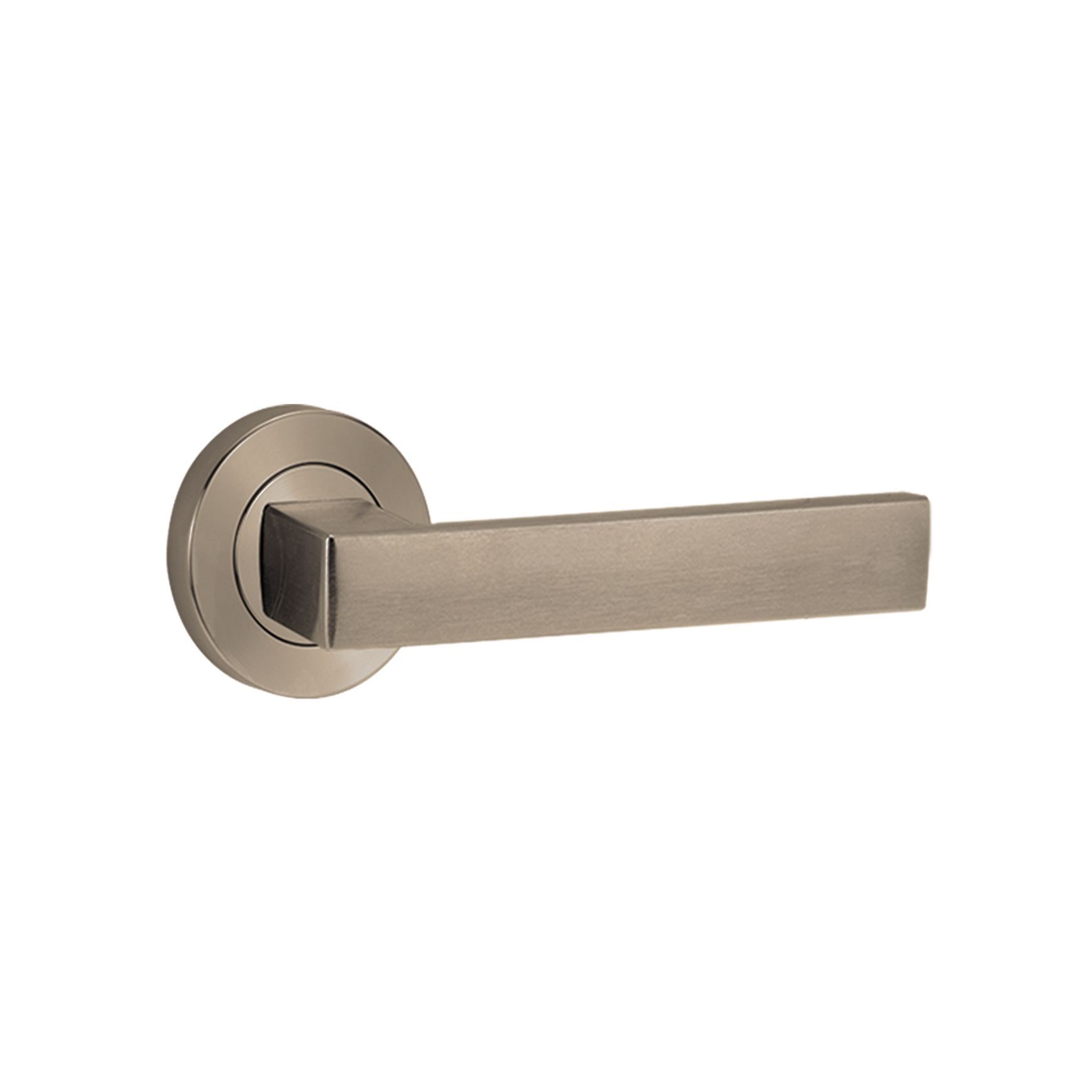 Lockwood 101 Door Lever on Round Rose Full Set