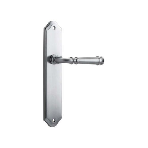 Iver Verona Door Lever on Shouldered Backplate Latch Brushed Chrome 12218 - Customise to your need