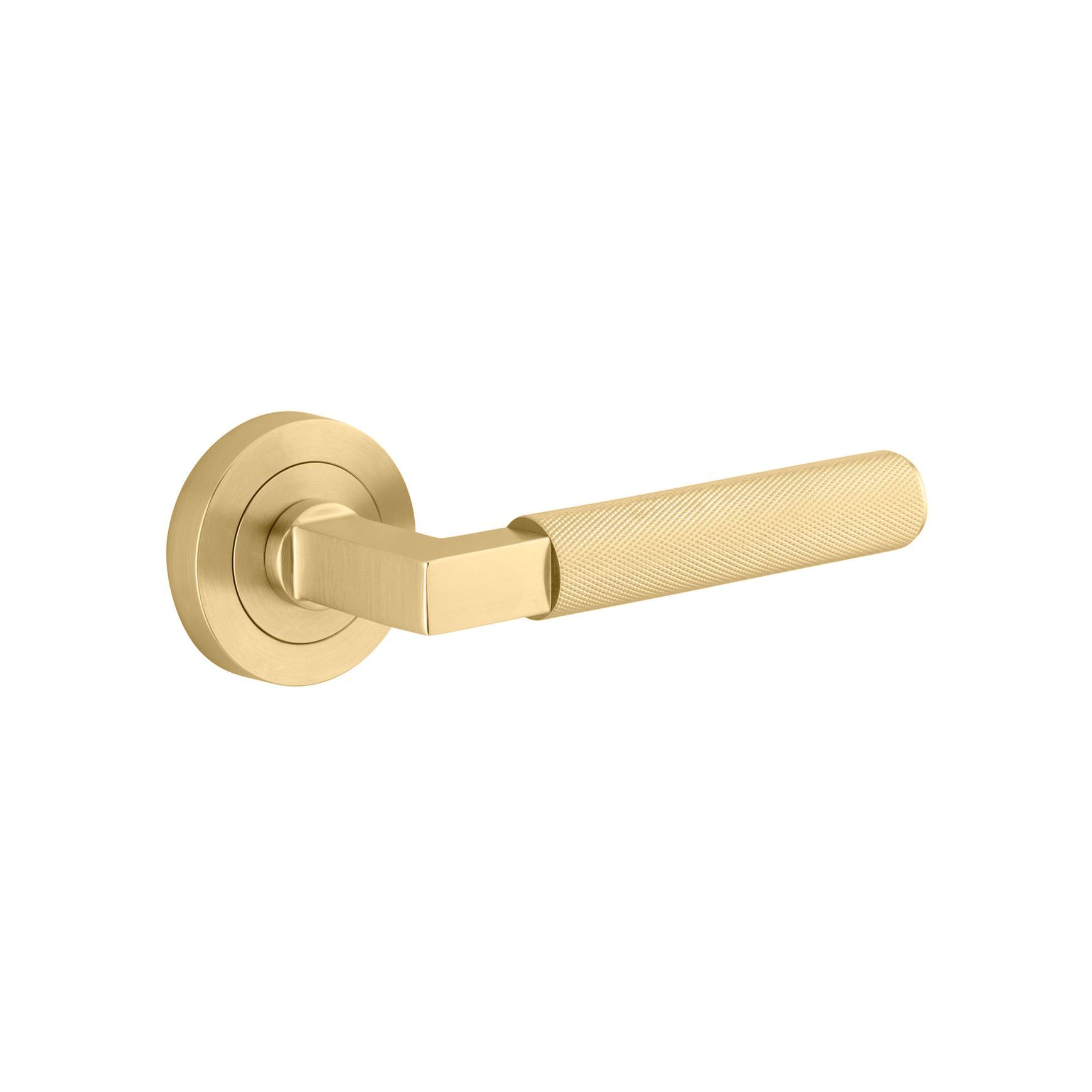 Iver Brunswick Door Lever Handle on Round Rose Passage