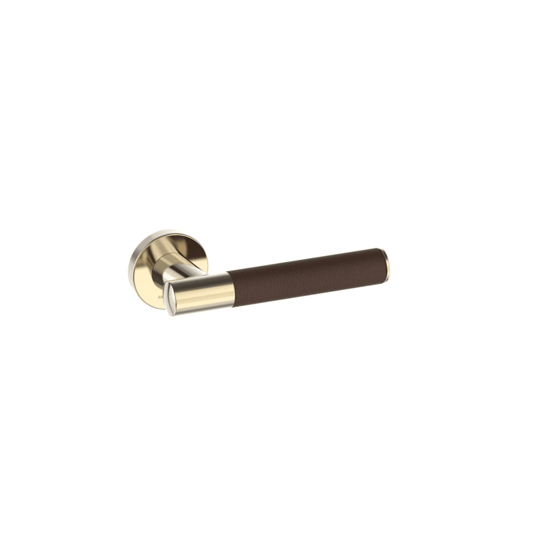 Kawajun Solid Brass and Leather Door Leverset TCC