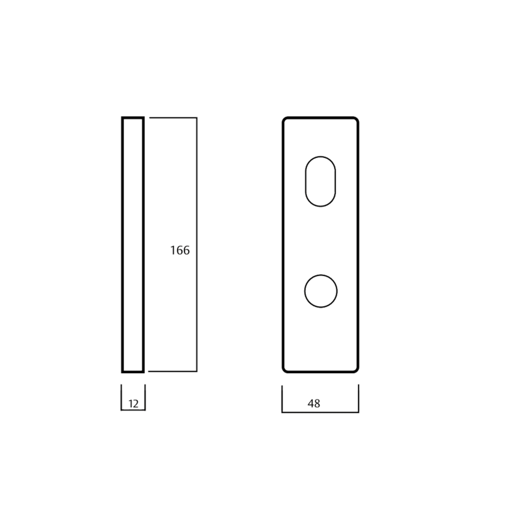 Lockwood 1800 Series Square End Plate dimensions