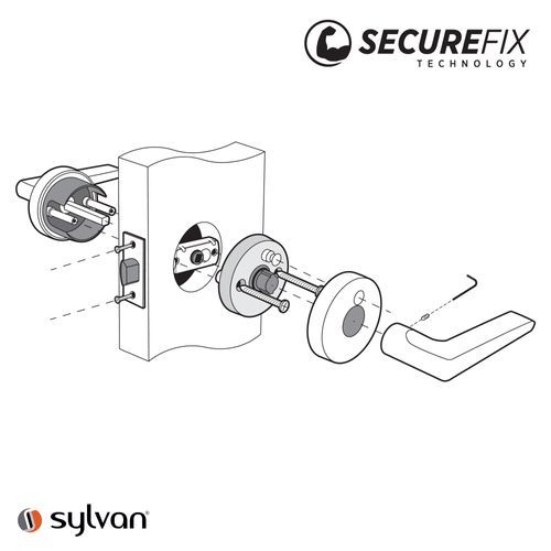 Picton Passage Lever Handle Satin Nickel E18PS