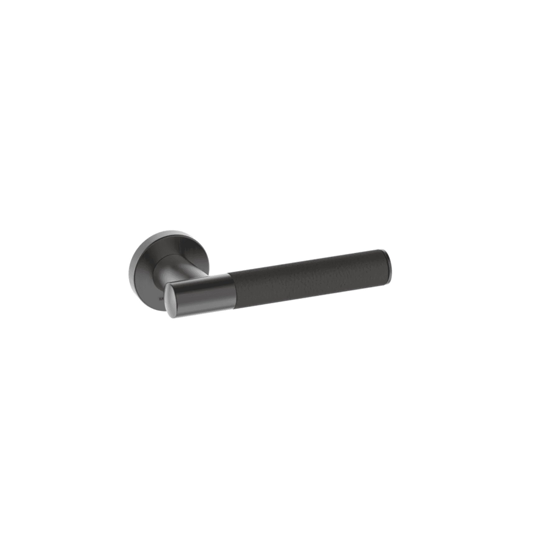 Kawajun Solid Brass and Leather Door Leverset TCC