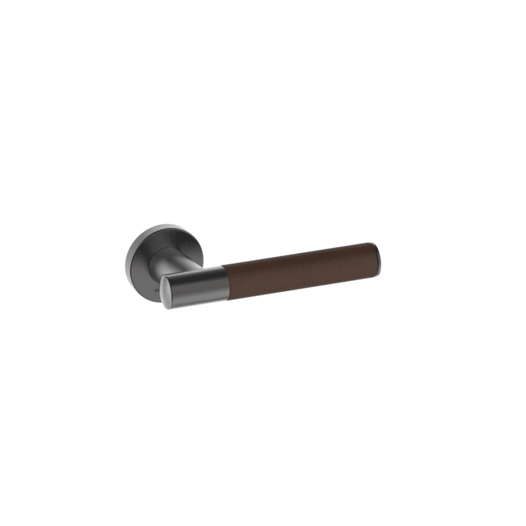 Kawajun Solid Brass and Leather Door Leverset TCC