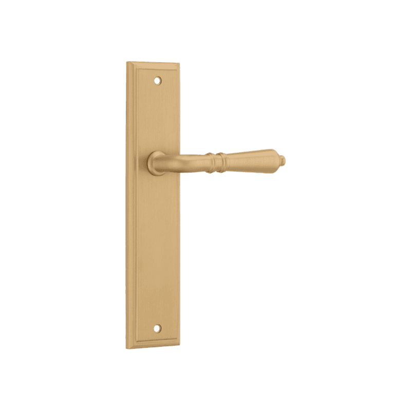 Sarlat Lever - Stepped Backplate | Brushed Brass