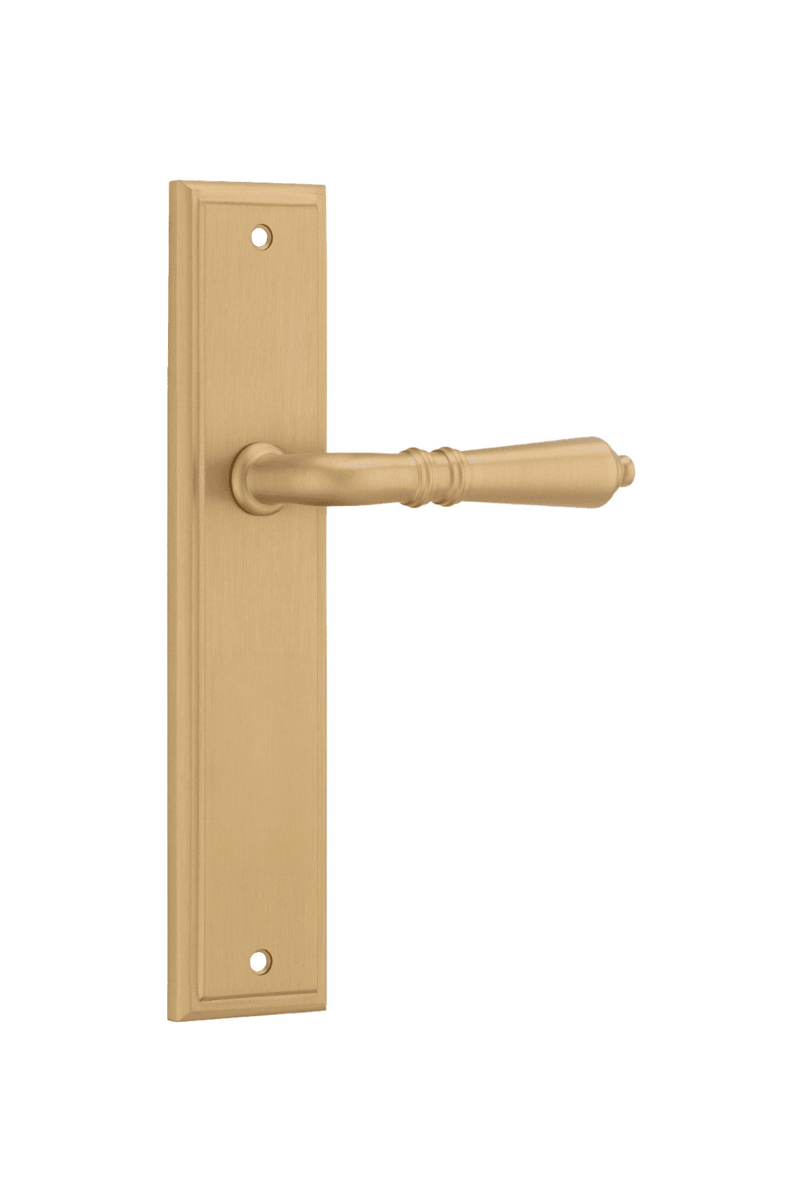 Sarlat Lever - Stepped Backplate | Brushed Brass