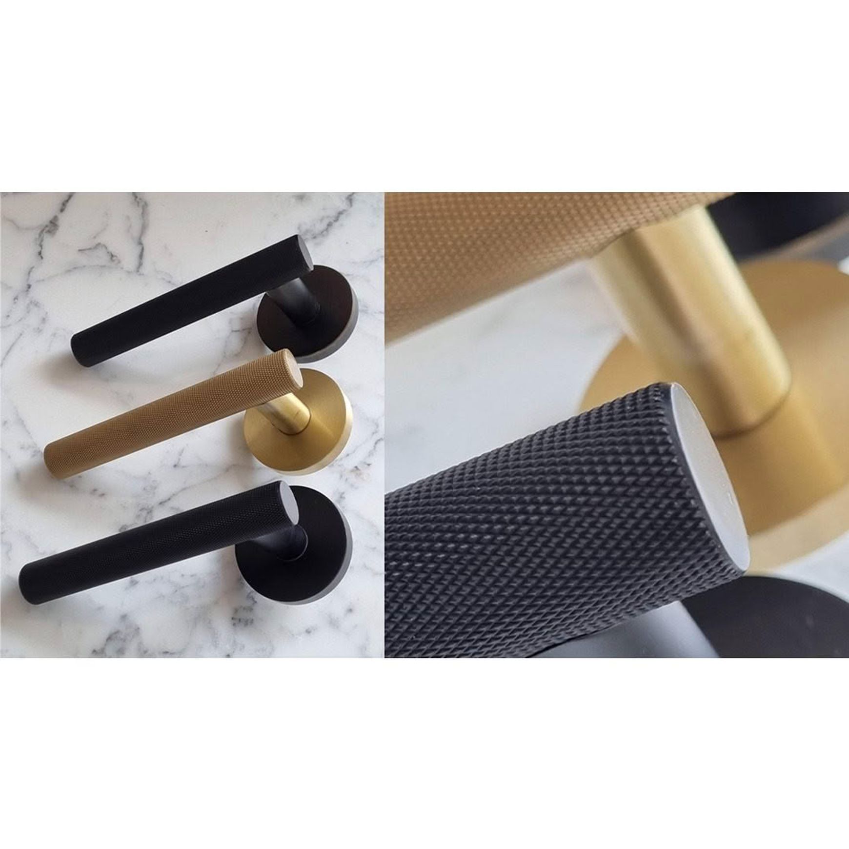 Atelier Door Lever With Latch - Matt Black