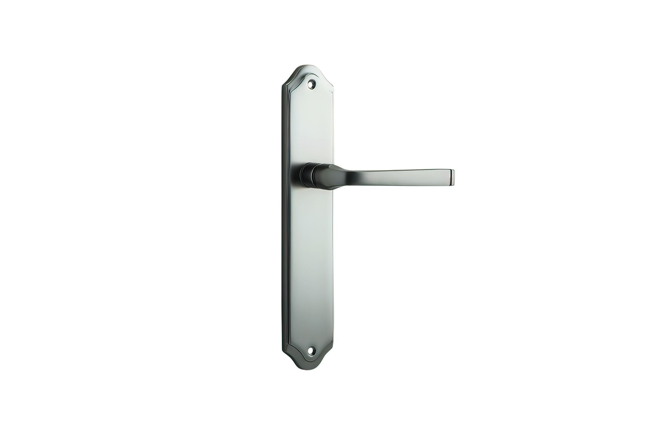 Iver Annecy Door Lever on Shouldered Backplate Satin Nickel - Customise to your needs