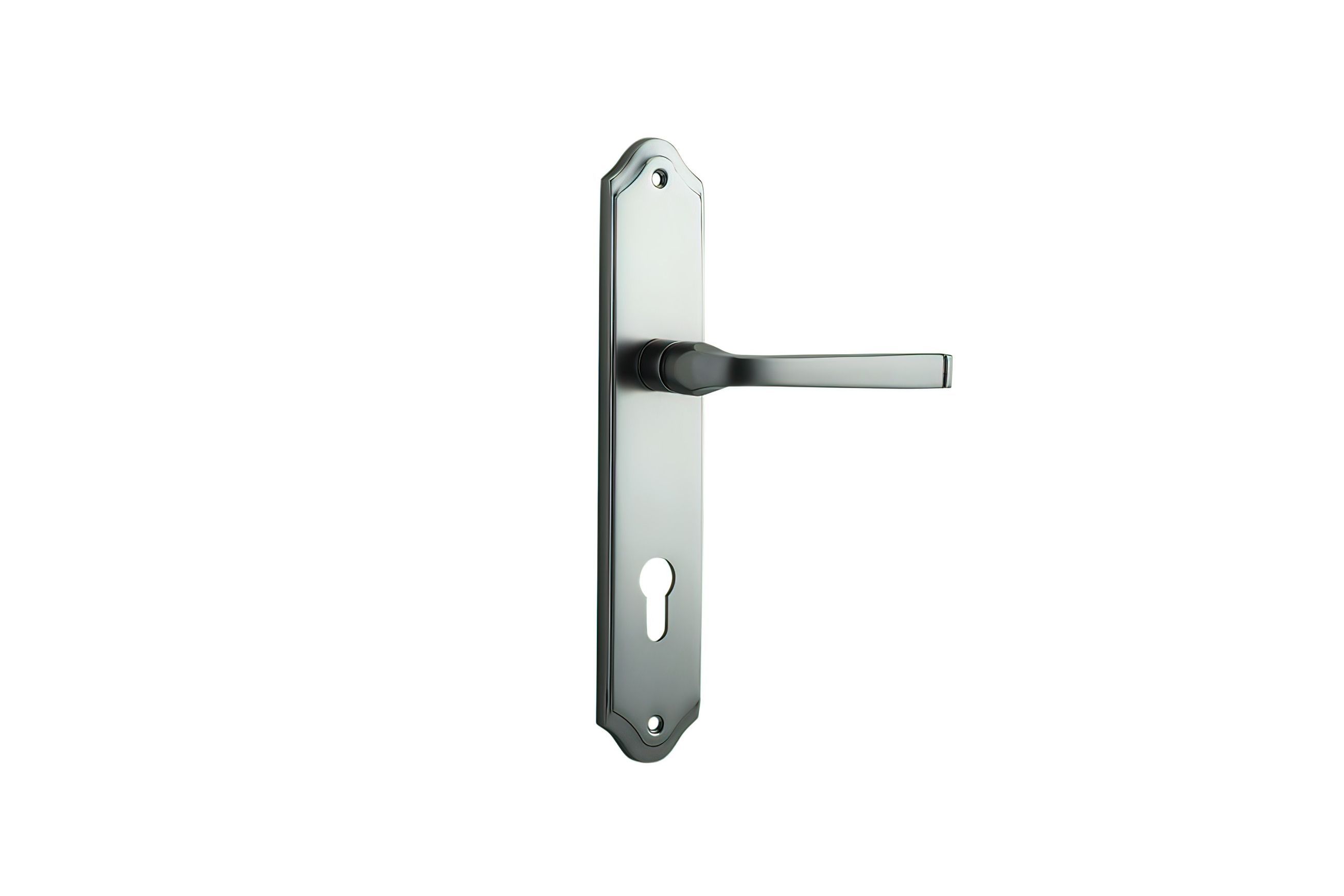 Iver Annecy Door Lever on Shouldered Backplate Satin Nickel - Customise to your needs