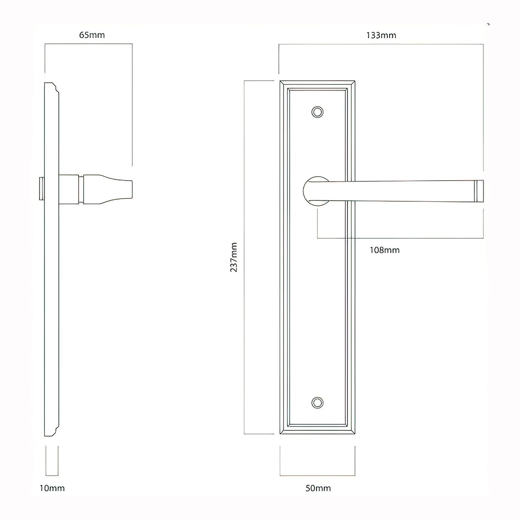 Iver Annecy Door Lever on Stepped Backplate Signature Brass