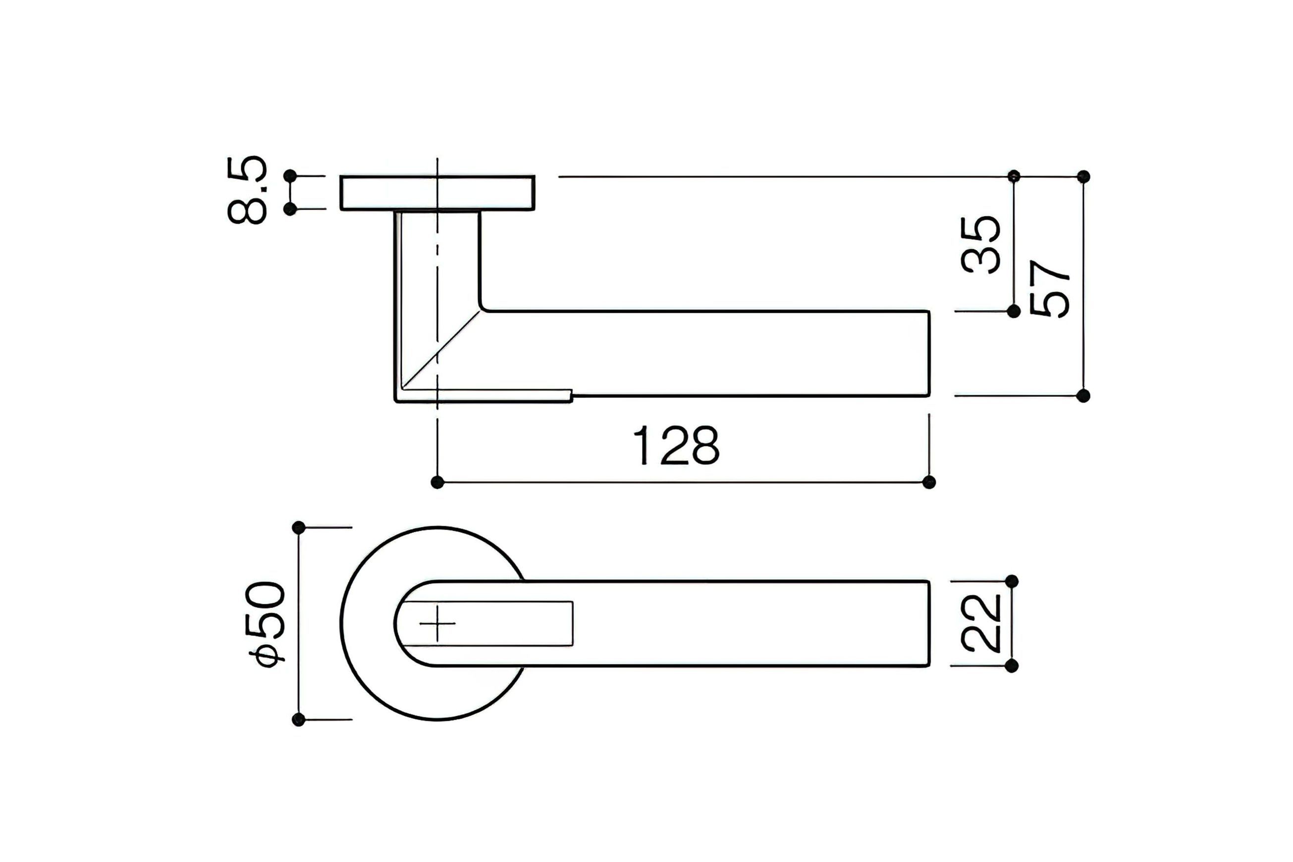 Kawajun TJC Zinc Die Cast and Aluminium Door Leverset