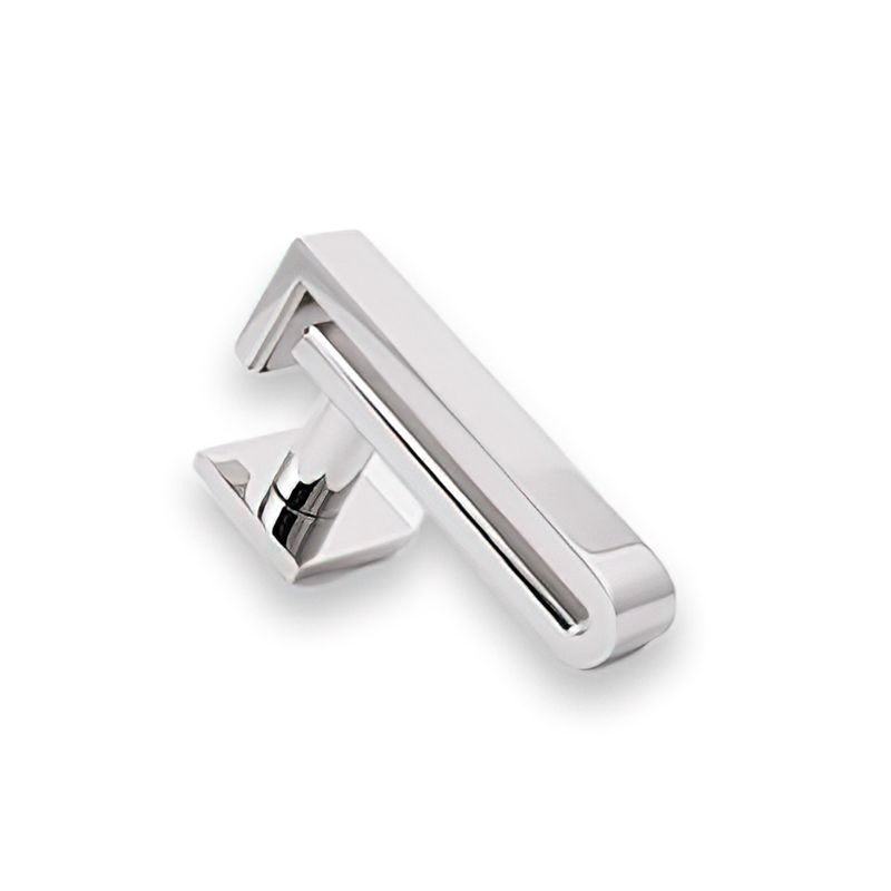 Arpan Solid Door Handle Lever on Rose
