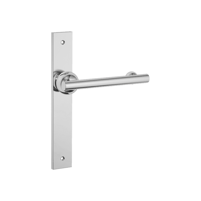 Futurismo Return Door Lever on Rectangular Backplate