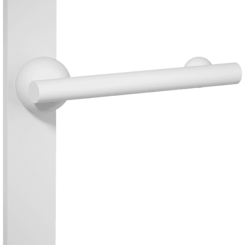 Futurismo Return Door Lever on Oval Backplate