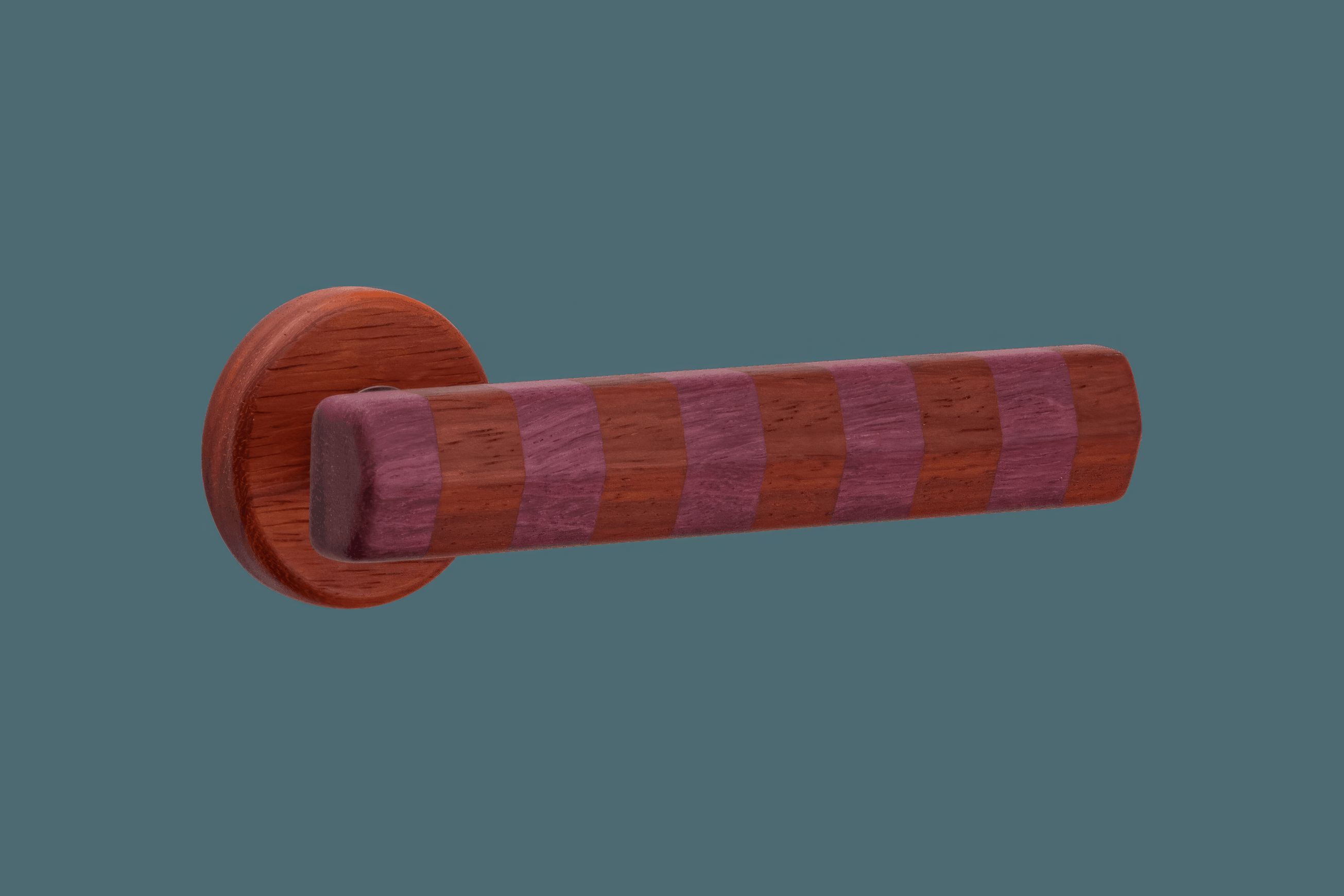 Straight Streaker Return Door Lever - Round Rose