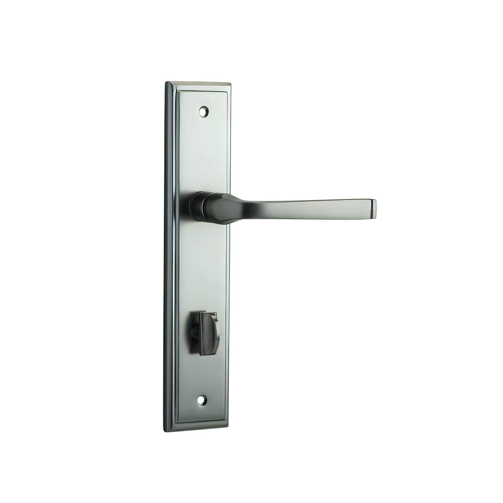 Iver Annecy Door Lever on Stepped Backplate Satin Nickel - Customise to your needs