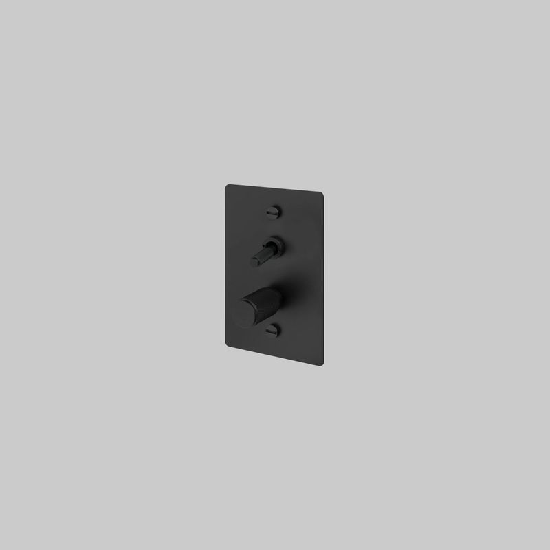 2G Toggle + Dimmer | Vertical | Cross