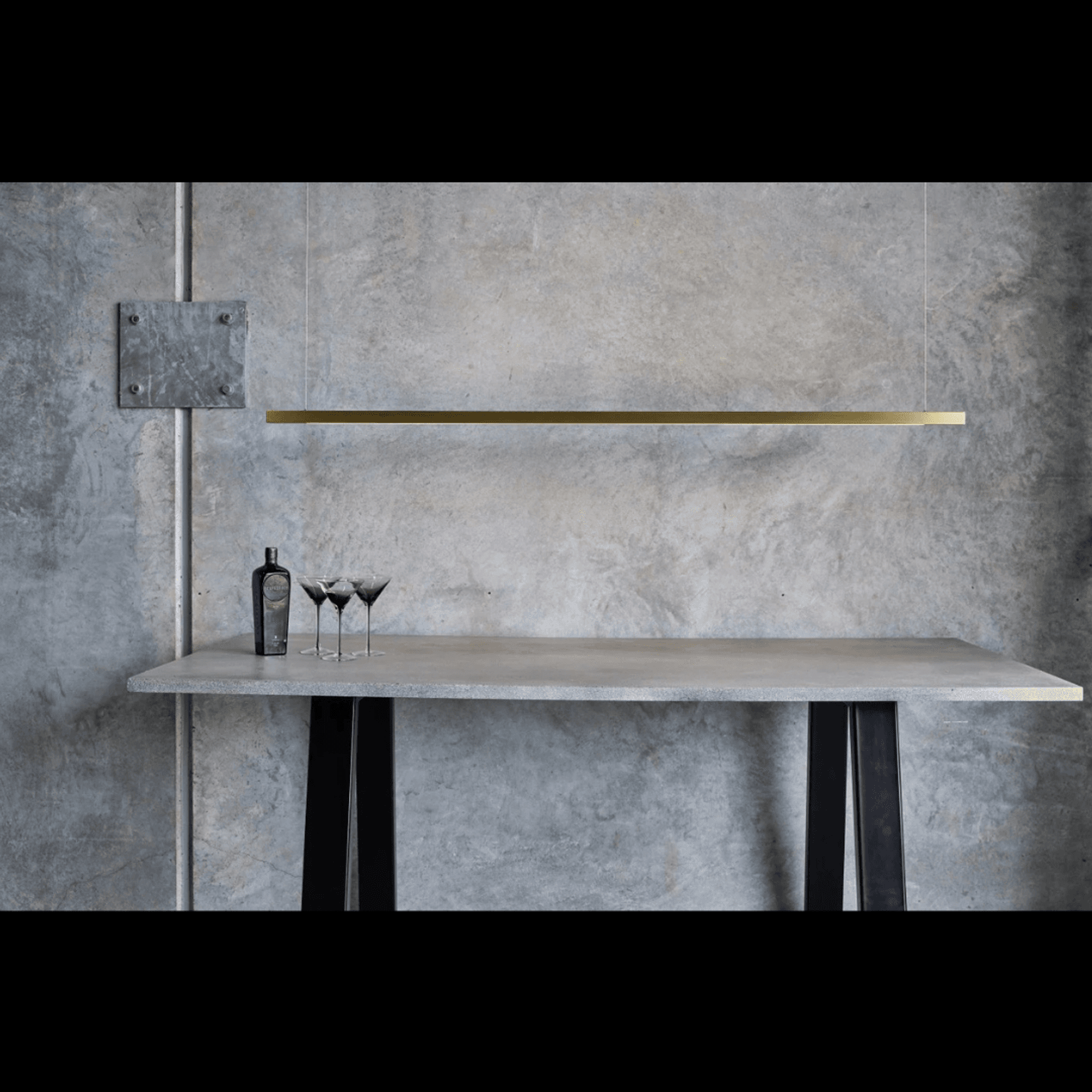 Capsühl Linear LED Pendant Brass