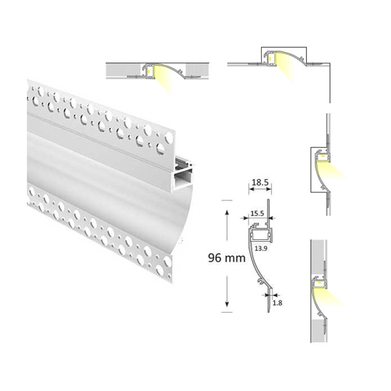 Cove Lighting Trimless Extrusion TL014