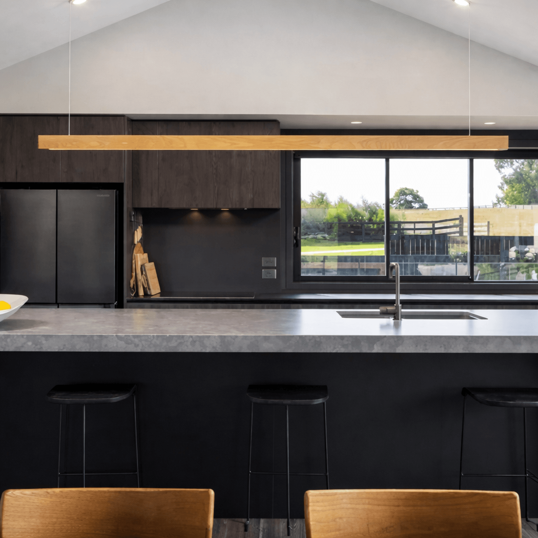Capsühl Linear LED Pendant Oak
