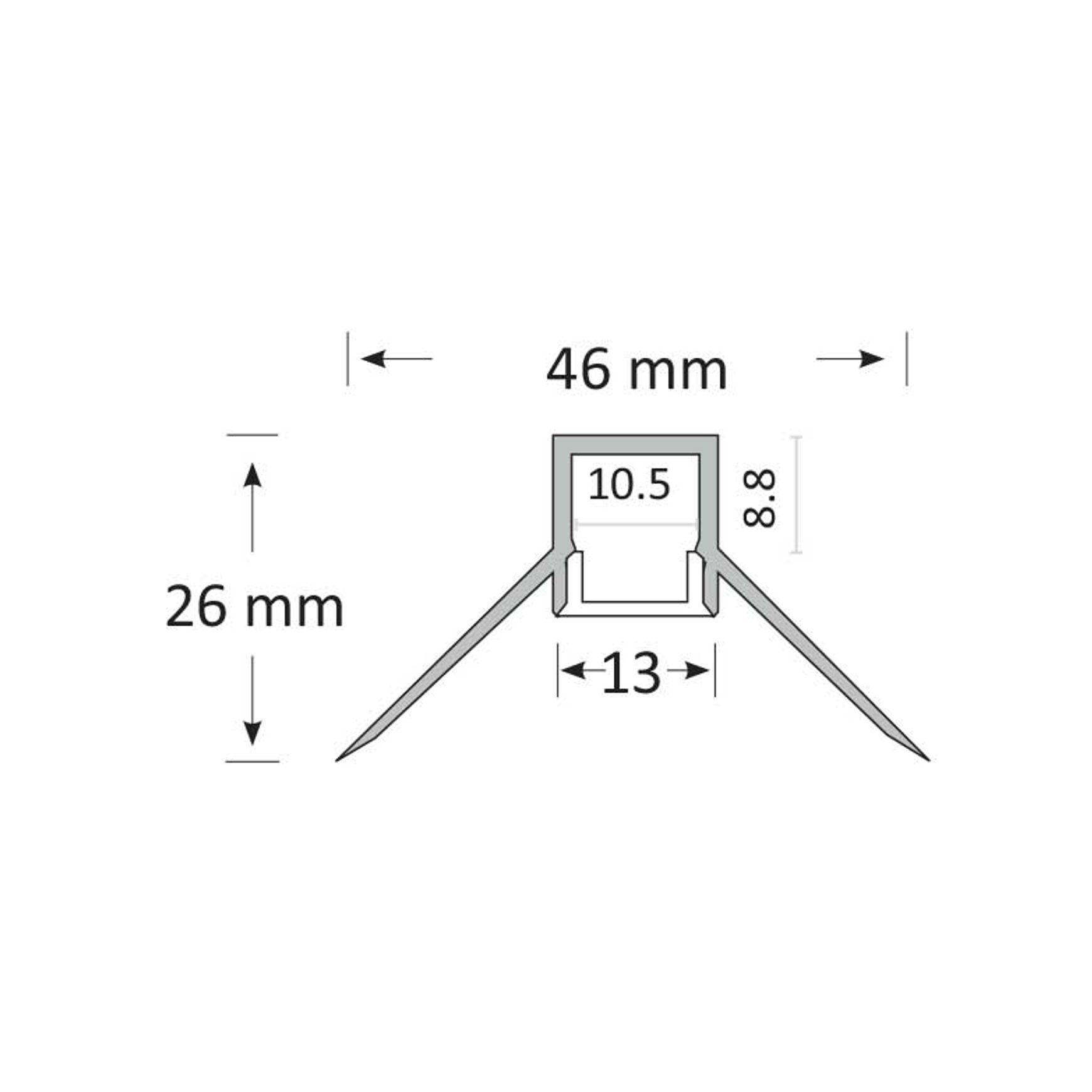 TL003 Plaster-in Inner Corner Extrusion