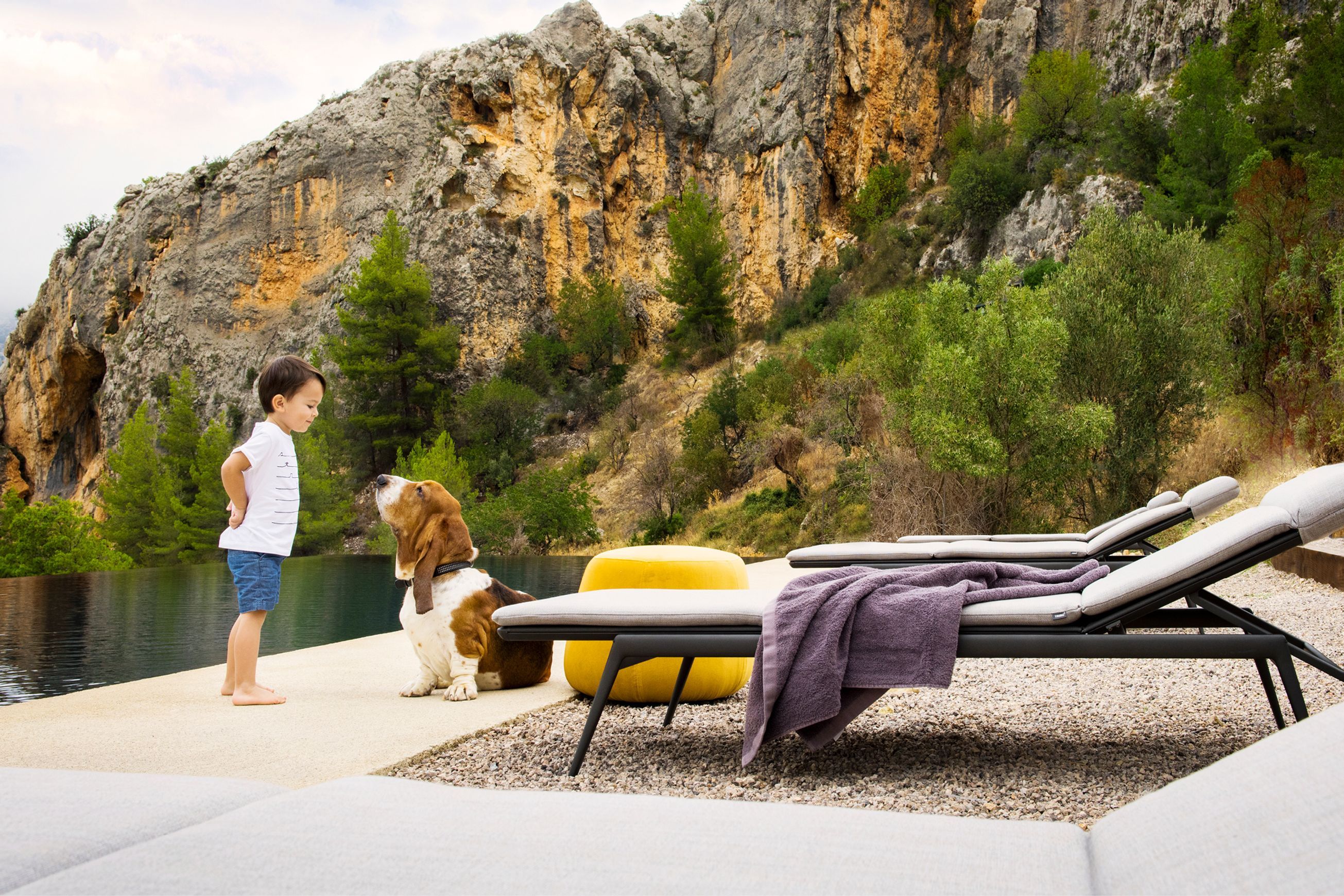 Branch Outdoor Sunlounger by Tribu