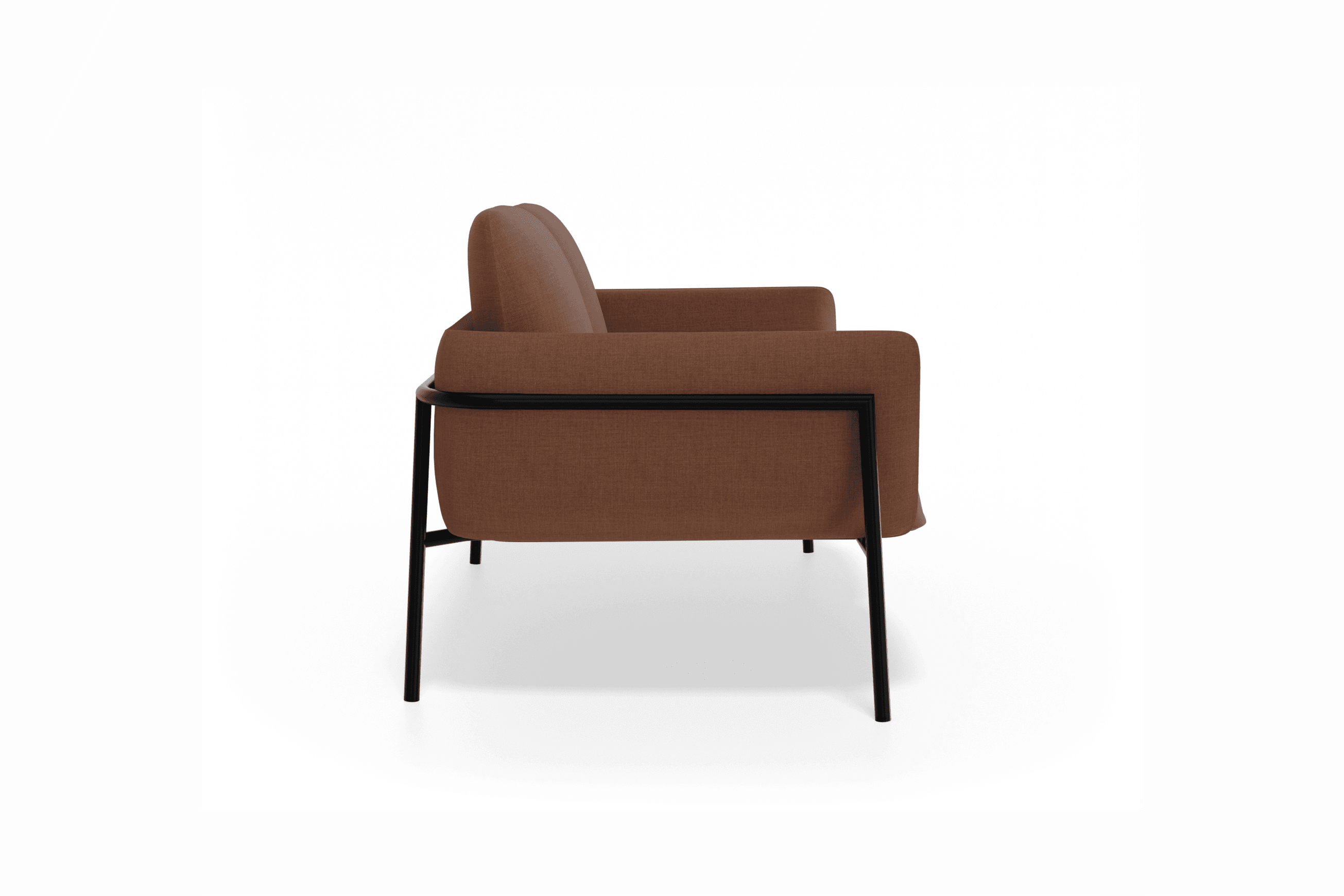 Charlie 2 Seat Sofa Terracotta Rust