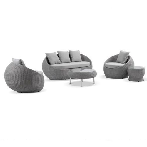 Newport Outdoor Grey Wicker  Lounge Suite with Tables