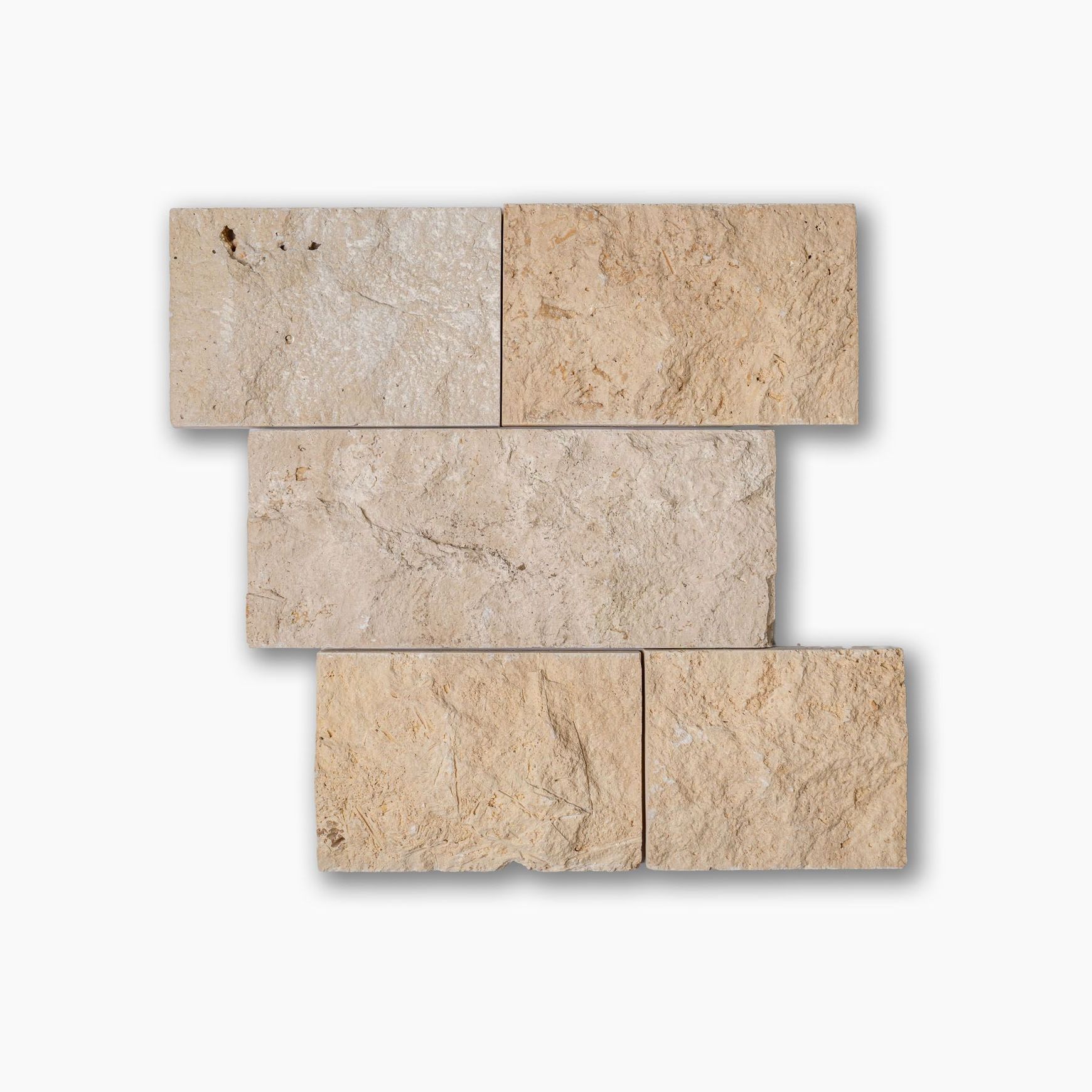 Latte Travertine Rockface | Cladding - Loose