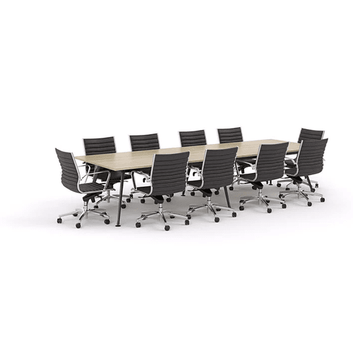 Euro Boardroom Table 3600 with Metro Midback Chair