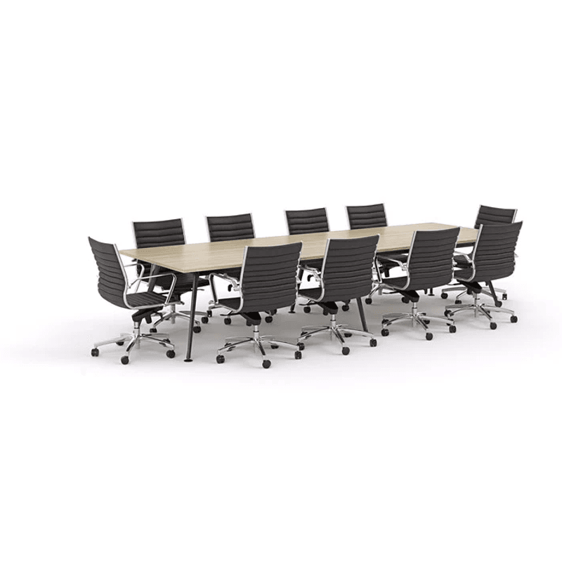 Euro Boardroom Table 3600 with Metro Midback Chair
