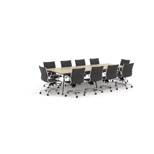 Euro Boardroom Table 3000 with Metro Midback Chair