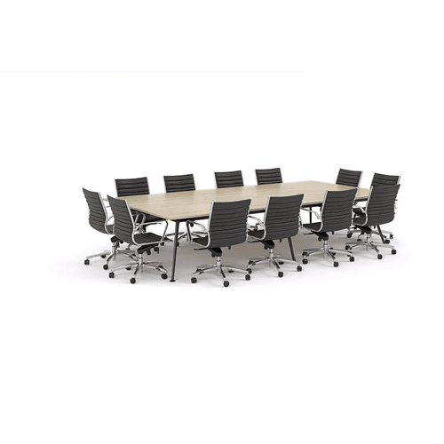 Euro Boardroom Table 3600 with Metro Midback Chair